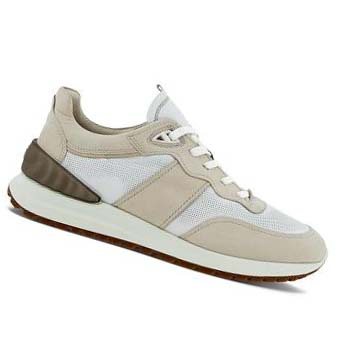 Men's Ecco Astir Retro Casual Shoes White | USA 458VRW